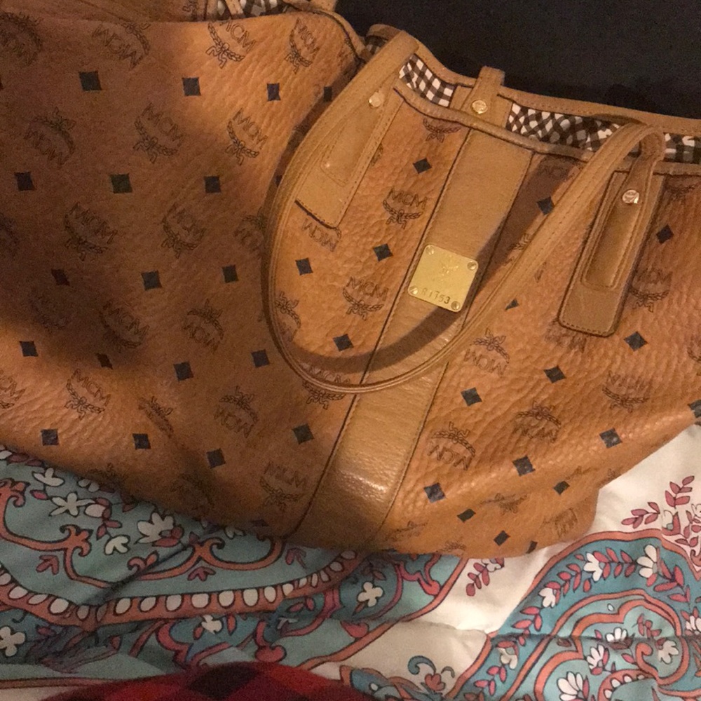 MCM Large shopper bag in original brown color